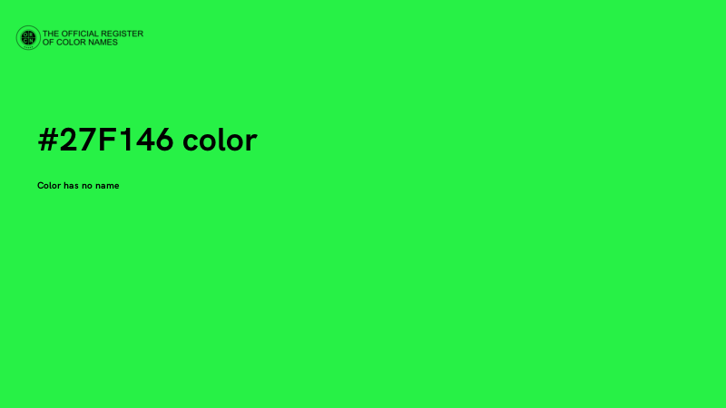 #27F146 color image