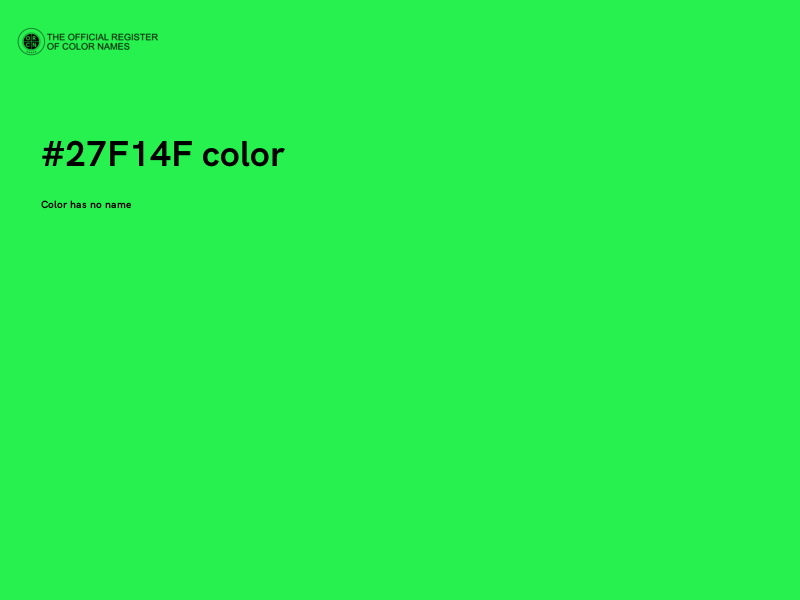 #27F14F color image