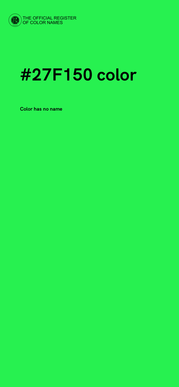 #27F150 color image