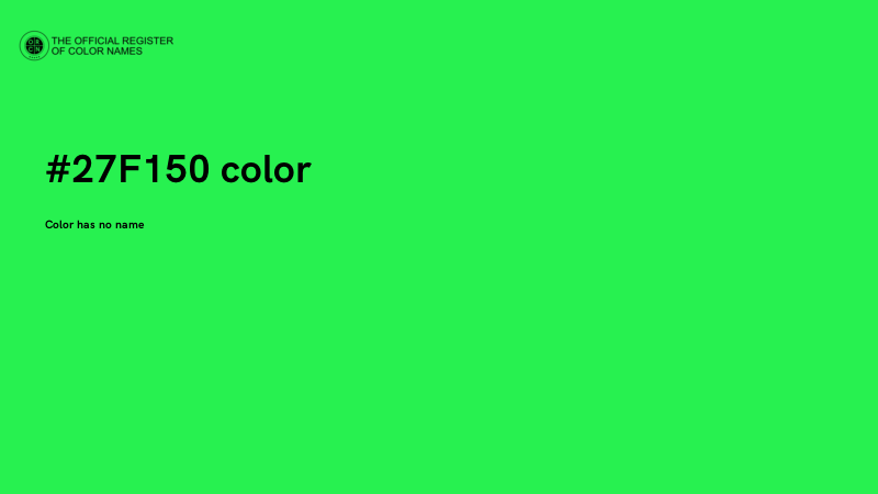 #27F150 color image