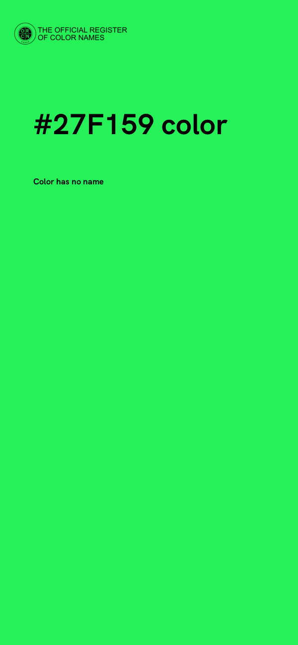 #27F159 color image