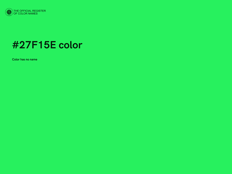 #27F15E color image