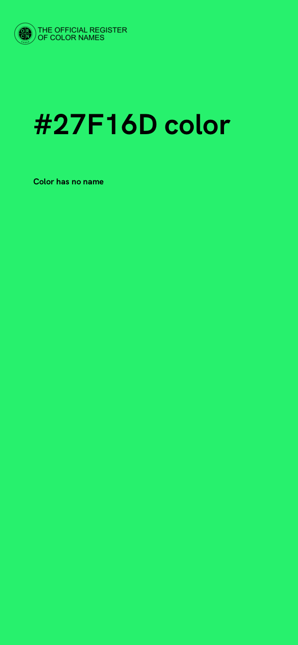 #27F16D color image
