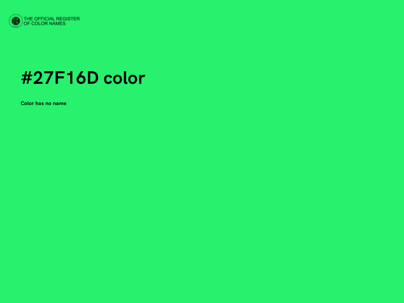 #27F16D color image