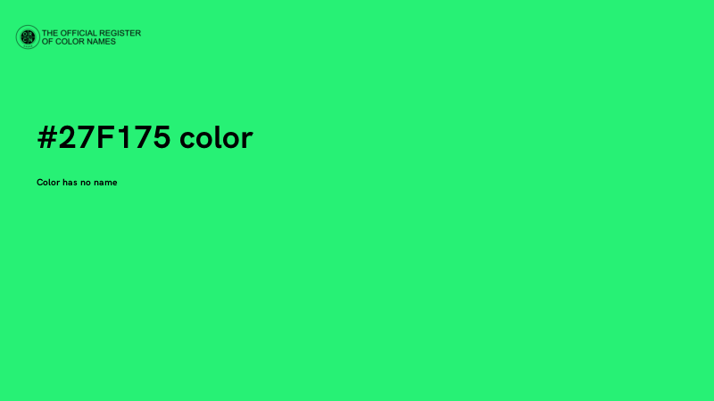 #27F175 color image