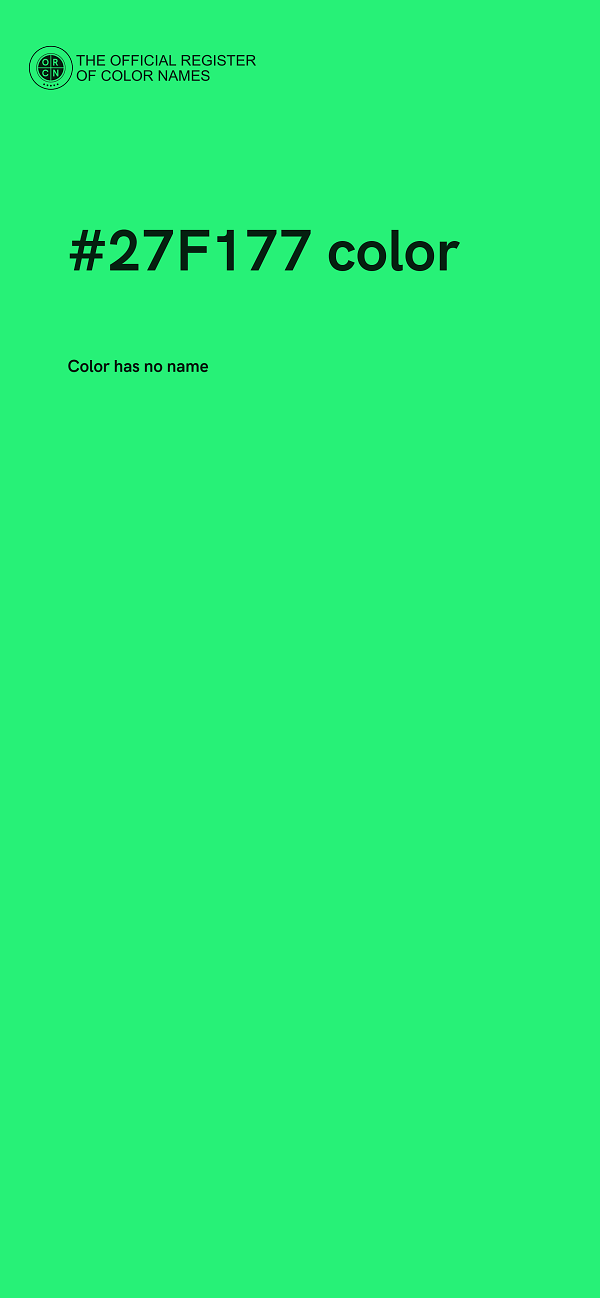 #27F177 color image