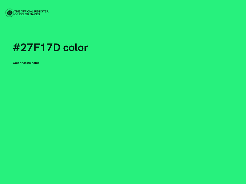 #27F17D color image
