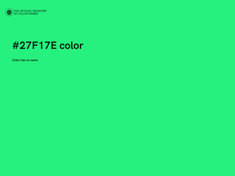 #27F17E color image