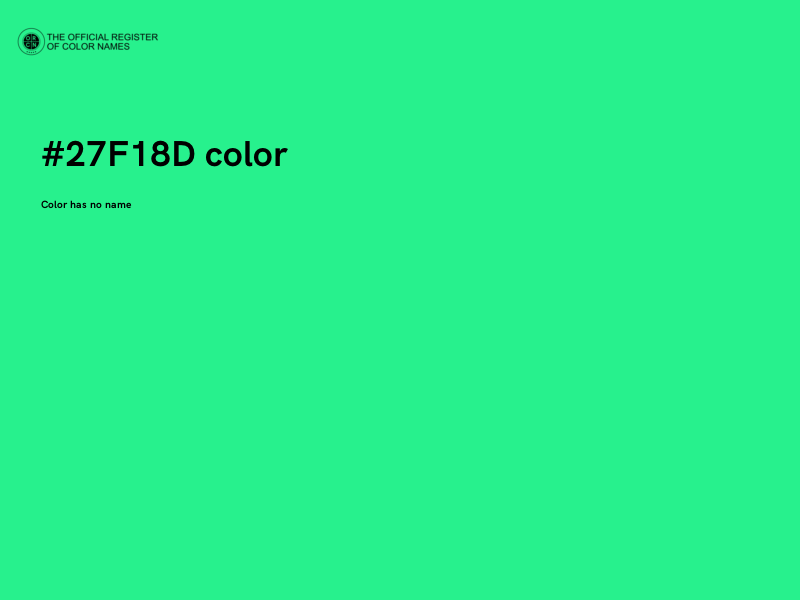 #27F18D color image