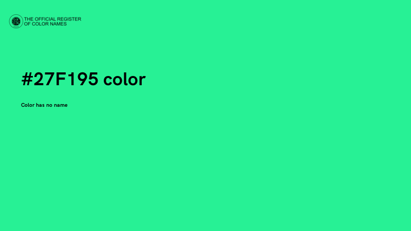 #27F195 color image