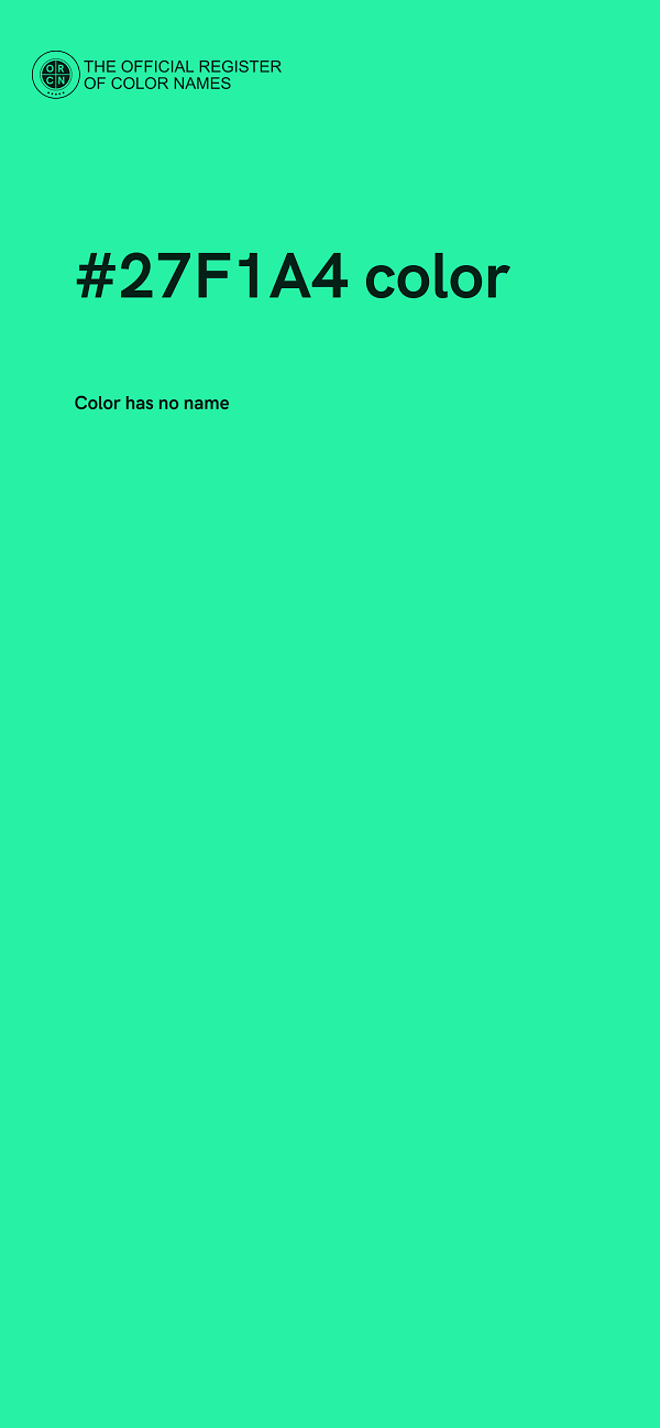 #27F1A4 color image