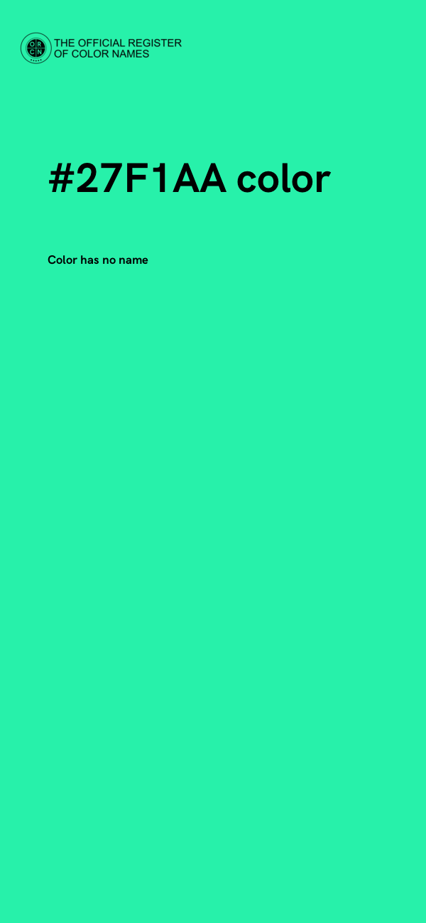#27F1AA color image