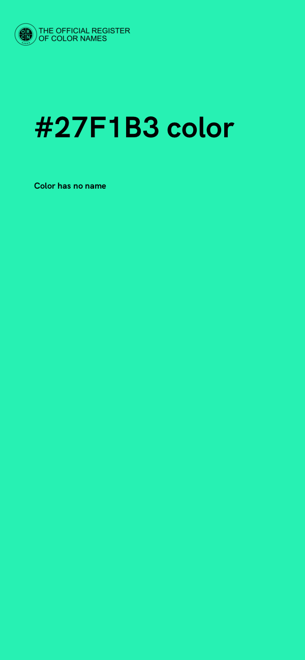 #27F1B3 color image