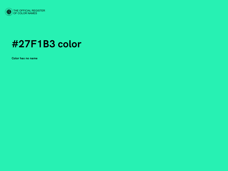 #27F1B3 color image