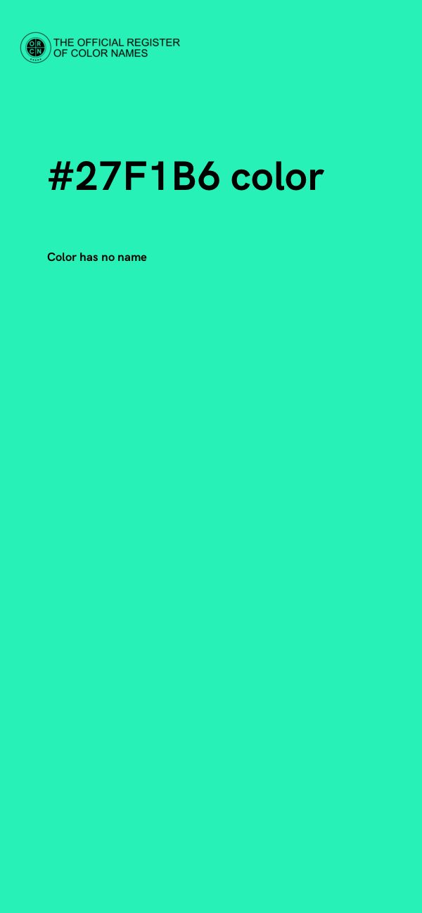#27F1B6 color image