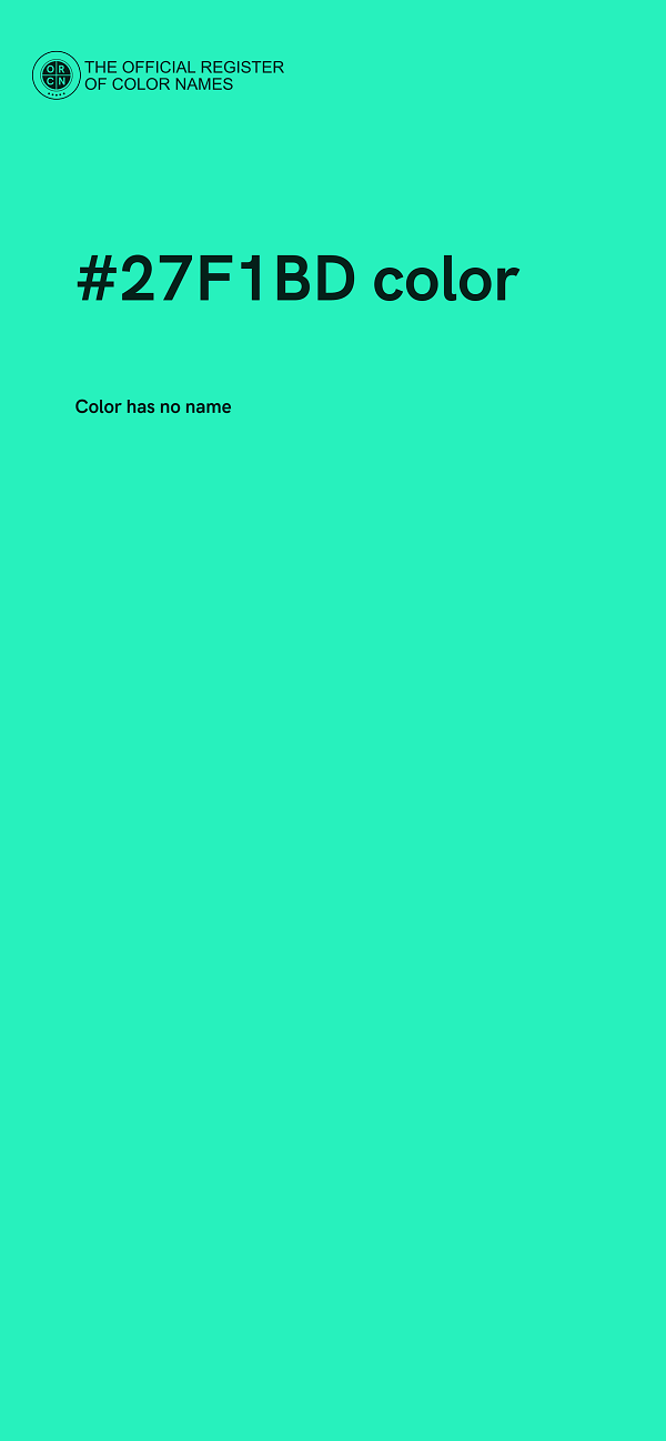 #27F1BD color image