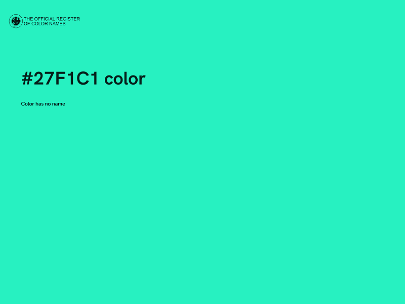 #27F1C1 color image