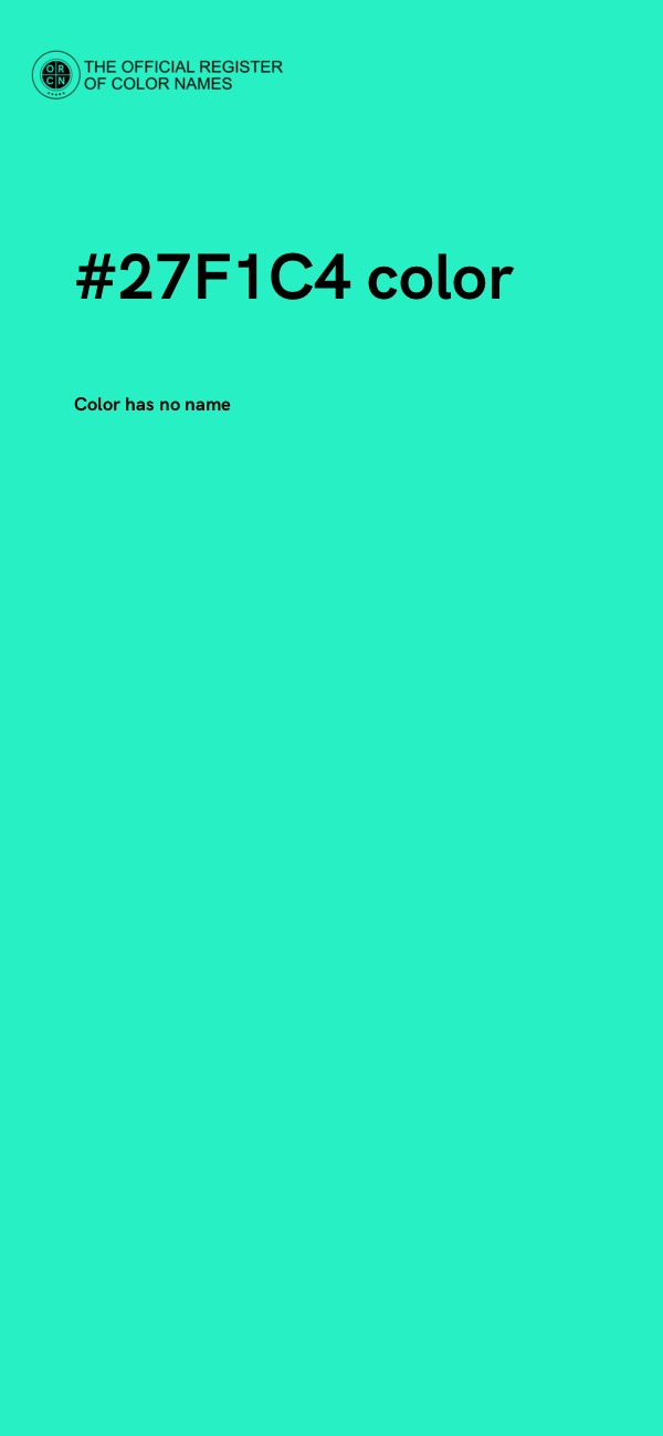 #27F1C4 color image