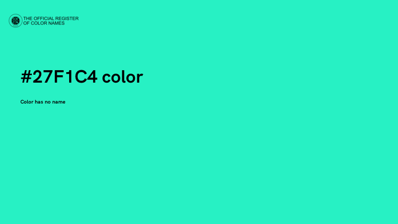 #27F1C4 color image