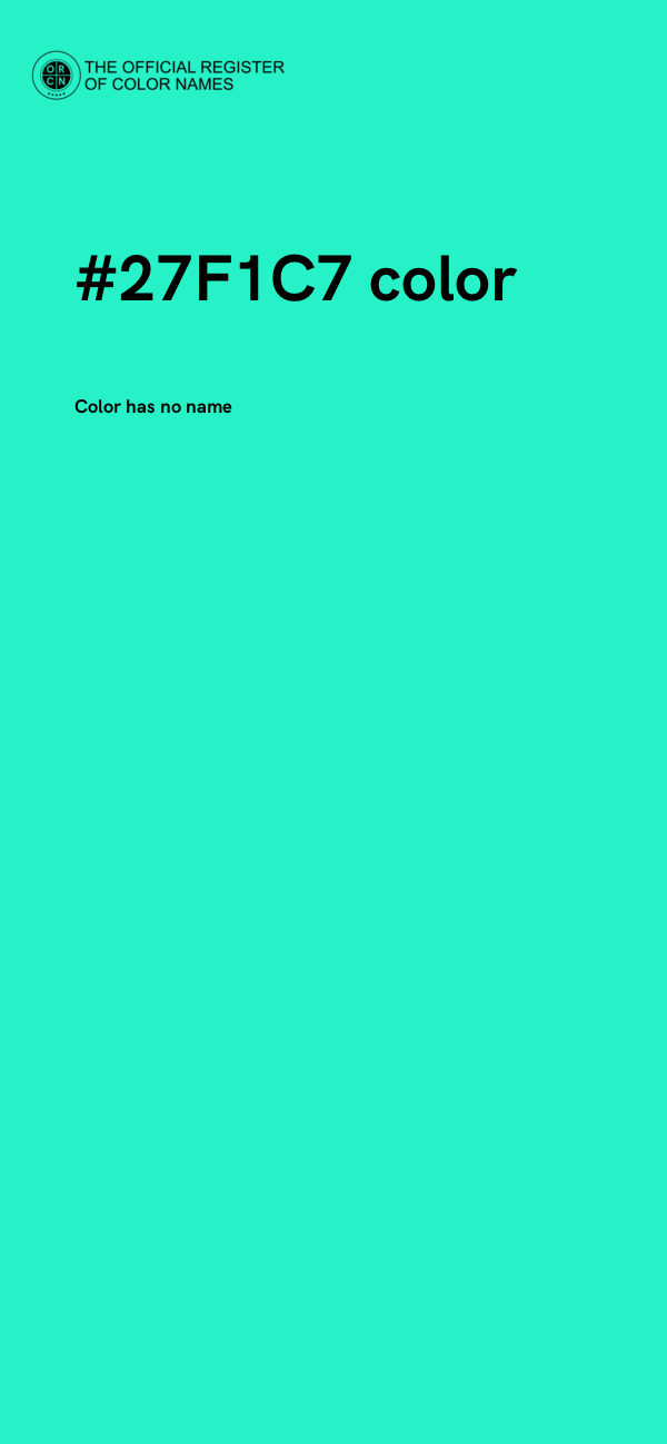 #27F1C7 color image