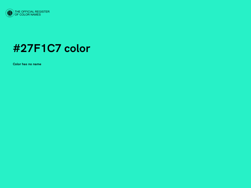 #27F1C7 color image