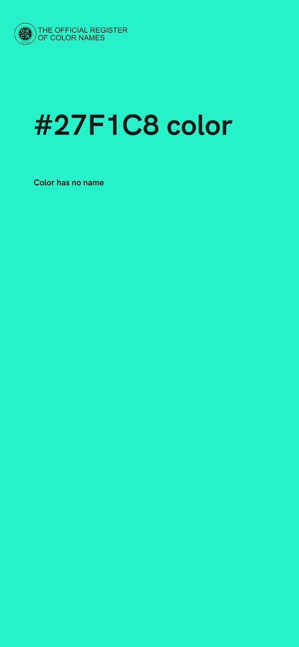 #27F1C8 color image