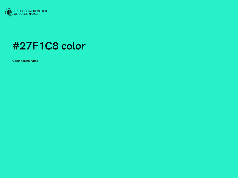 #27F1C8 color image