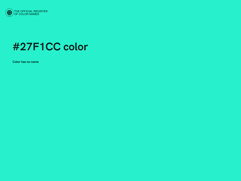 #27F1CC color image