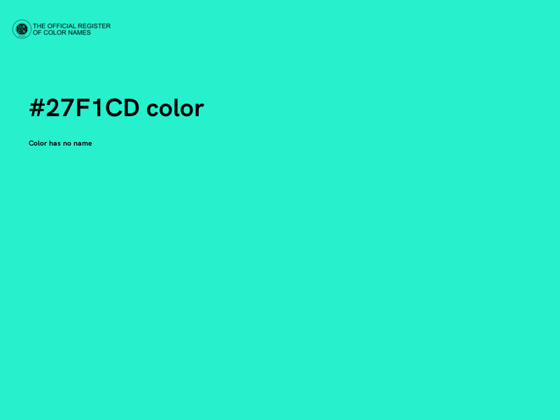 #27F1CD color image