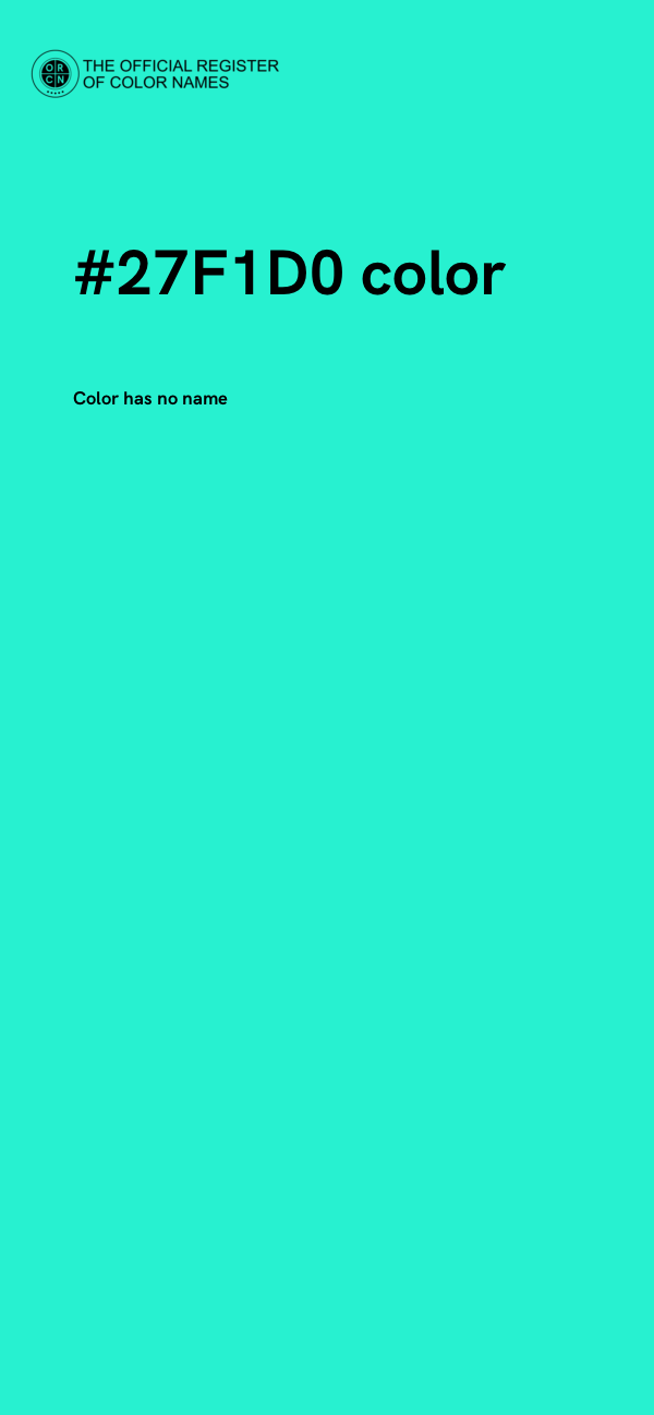 #27F1D0 color image