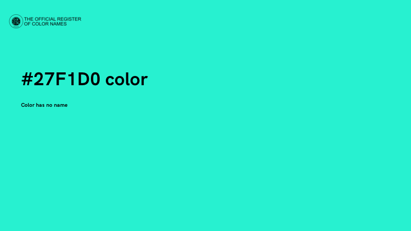 #27F1D0 color image
