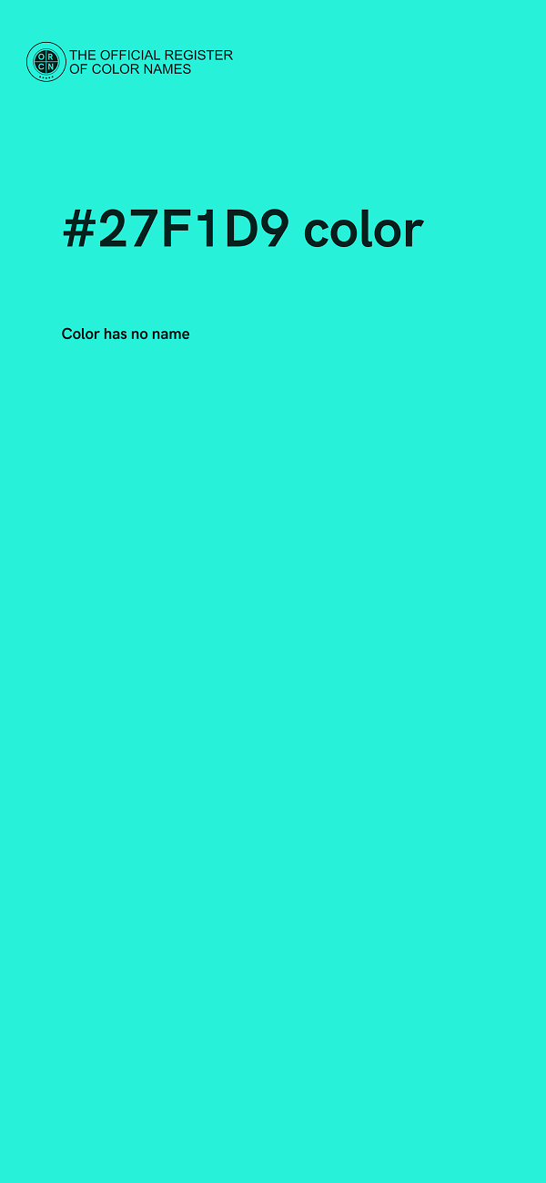 #27F1D9 color image