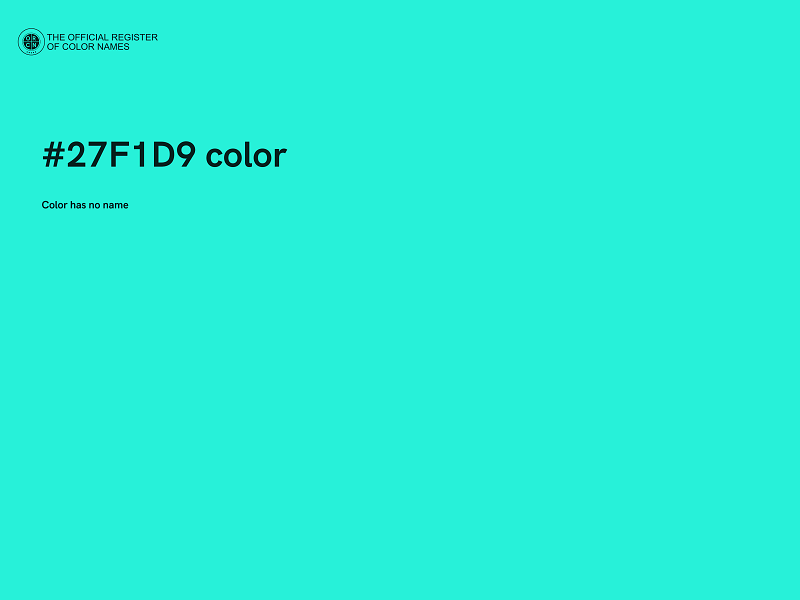 #27F1D9 color image