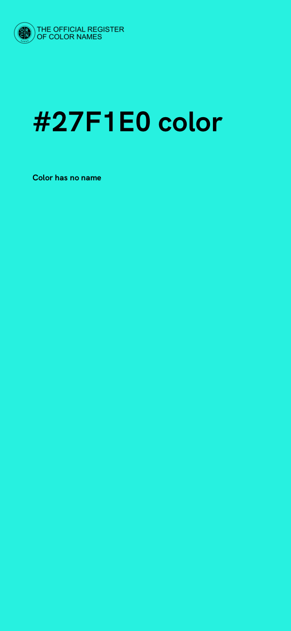 #27F1E0 color image