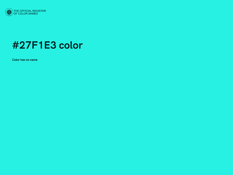 #27F1E3 color image