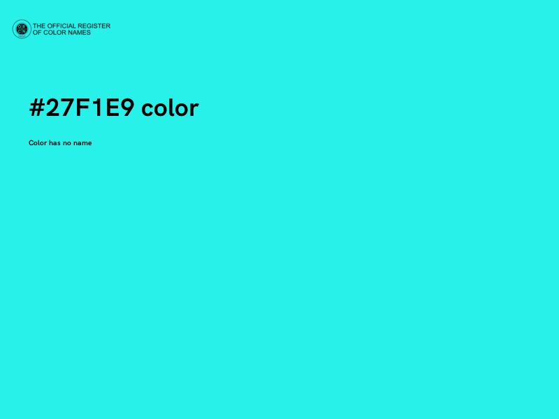 #27F1E9 color image