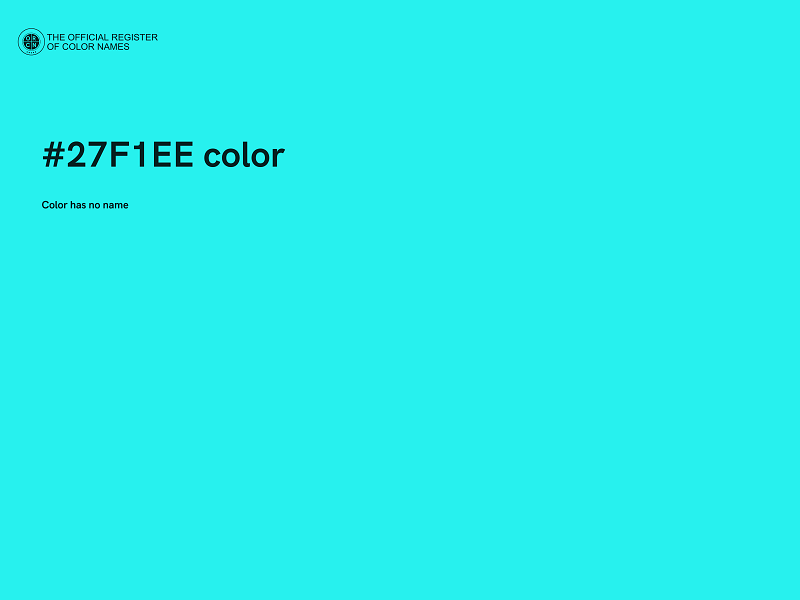 #27F1EE color image