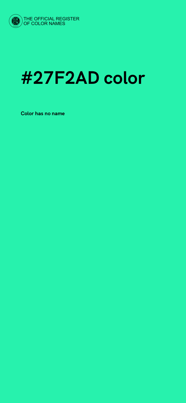 #27F2AD color image