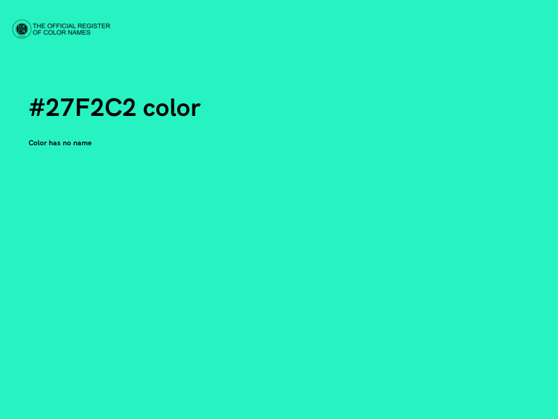 #27F2C2 color image