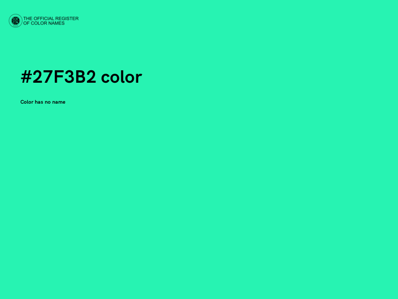 #27F3B2 color image