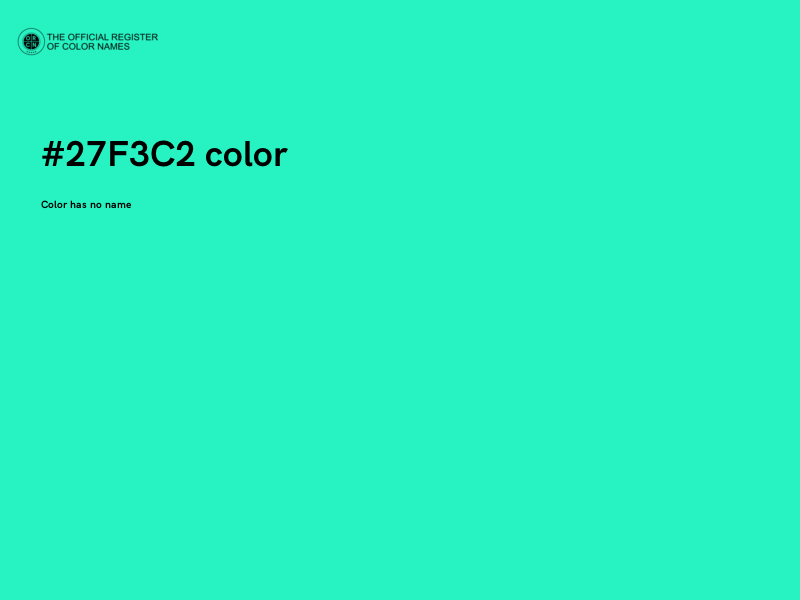 #27F3C2 color image
