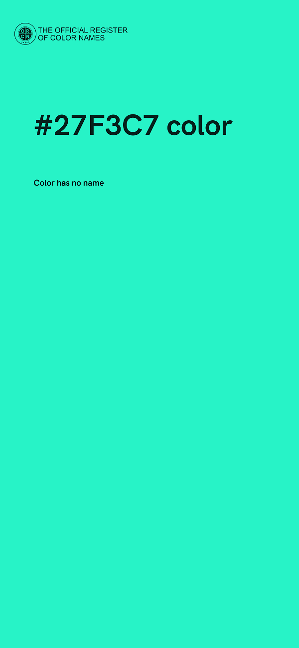 #27F3C7 color image