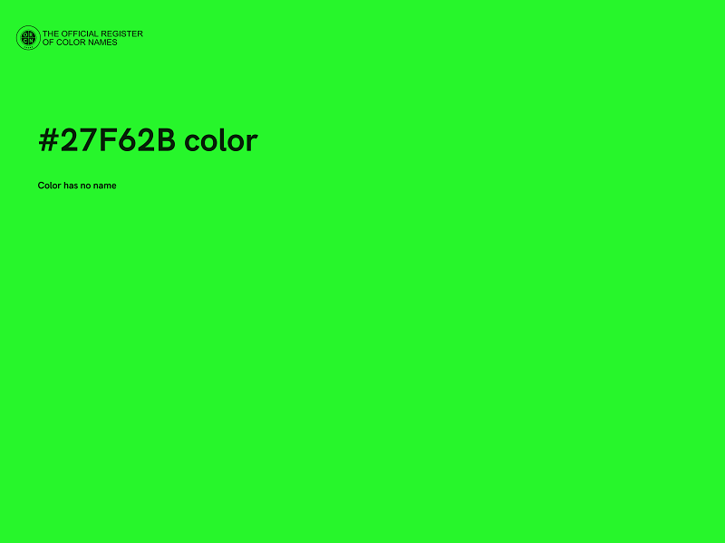 #27F62B color image