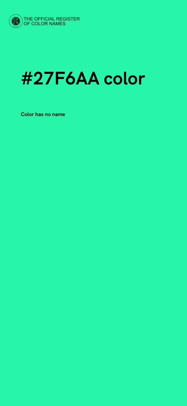 #27F6AA color image