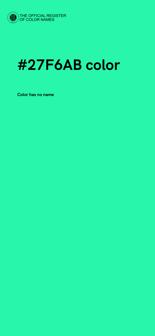 #27F6AB color image