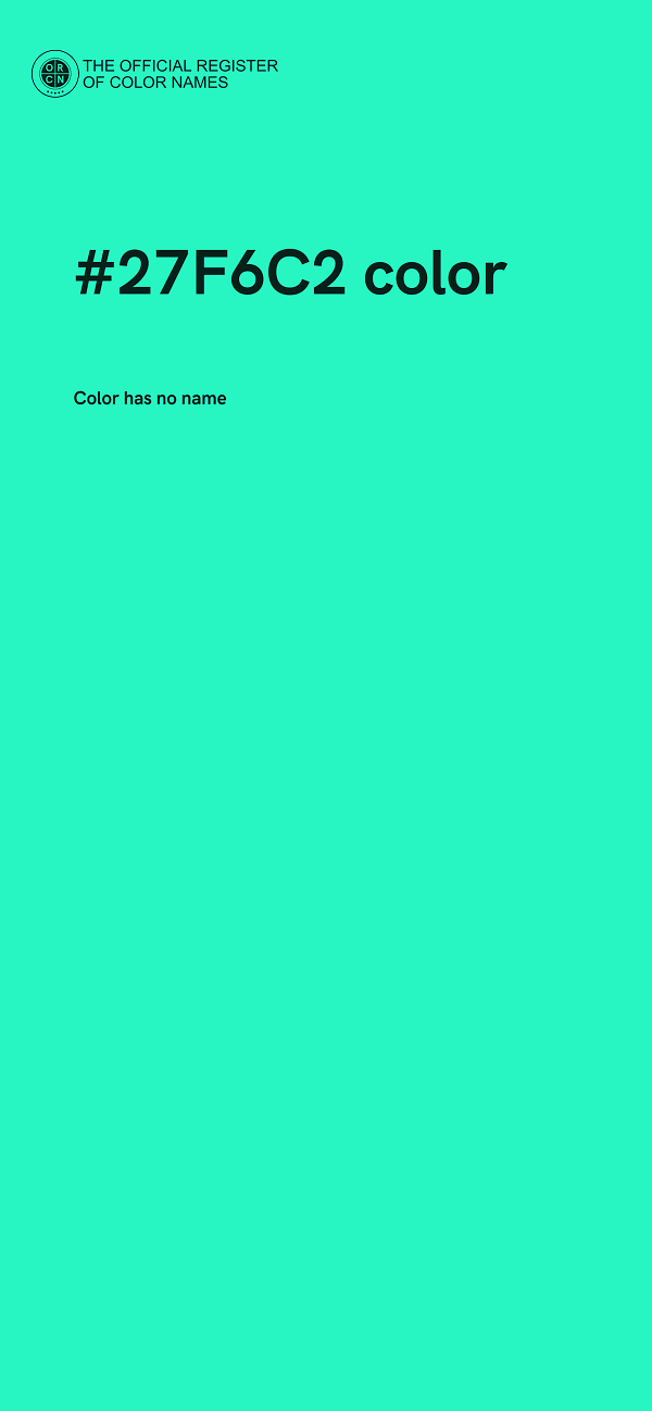#27F6C2 color image