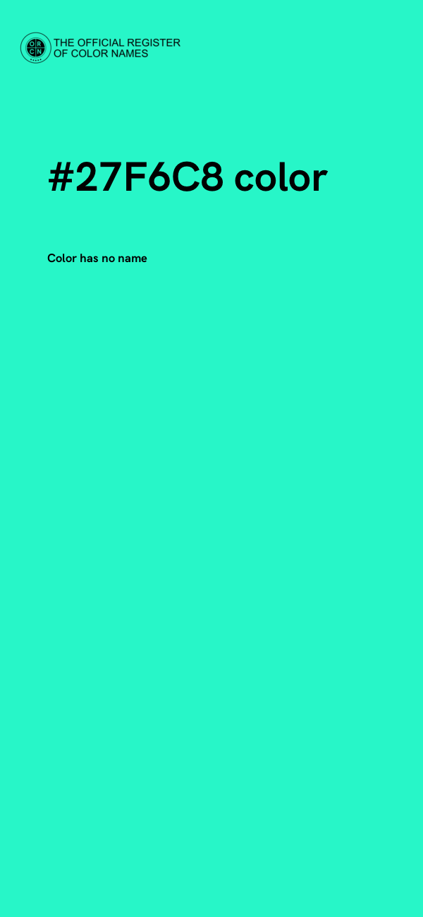 #27F6C8 color image
