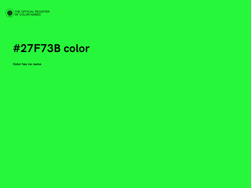 #27F73B color image