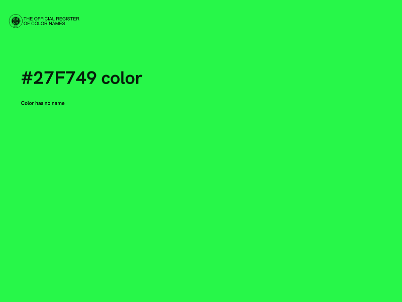 #27F749 color image