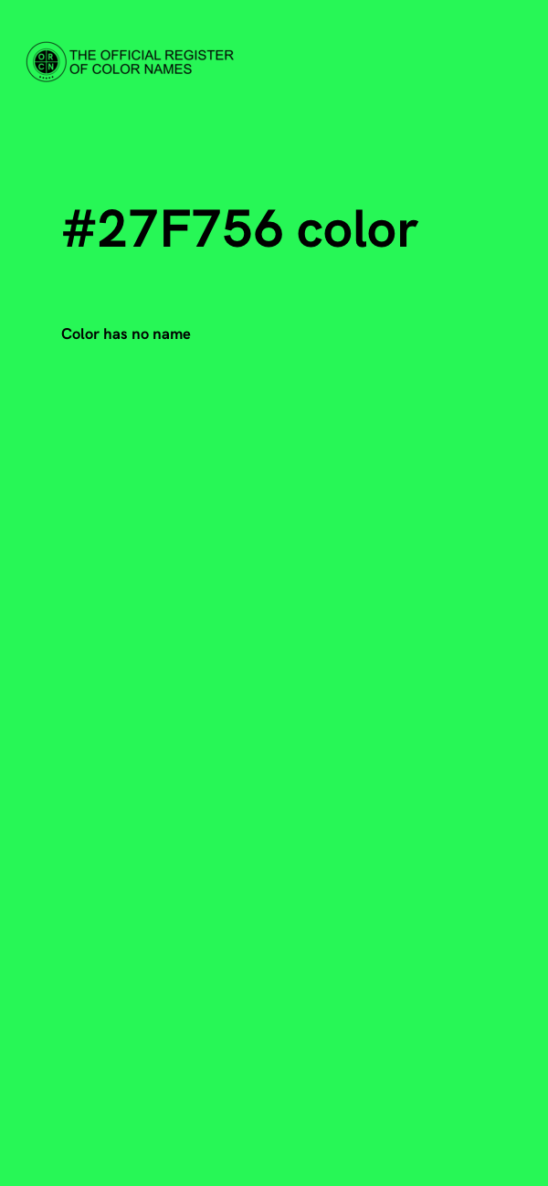 #27F756 color image